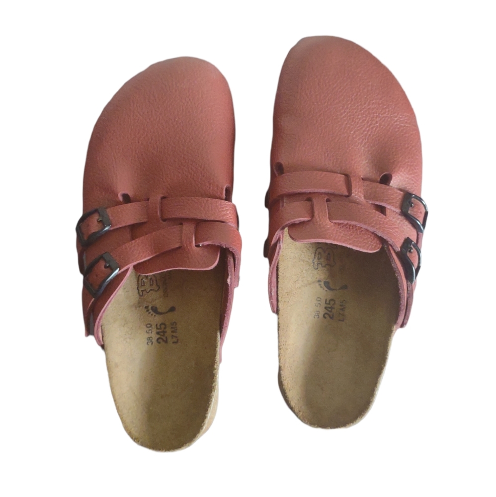Birki's by Birkenstock red mules. Size 38/8